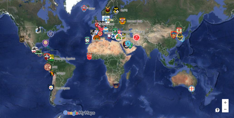 Os clubes debutantes na Copa do Mundo 2018 em um mapa interativo