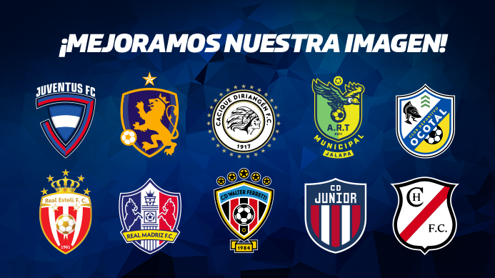 Dez clubes, dez escudos remodelados: a mudança na liga da Nicarágua