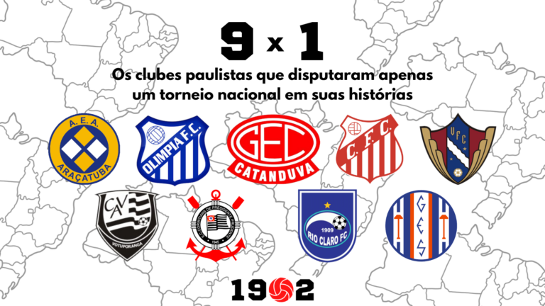 9×1: os clubes paulistas com participações únicas em torneios nacionais